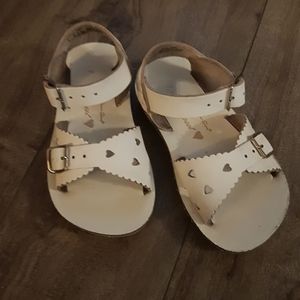 Saltwater sweetheart white sandals